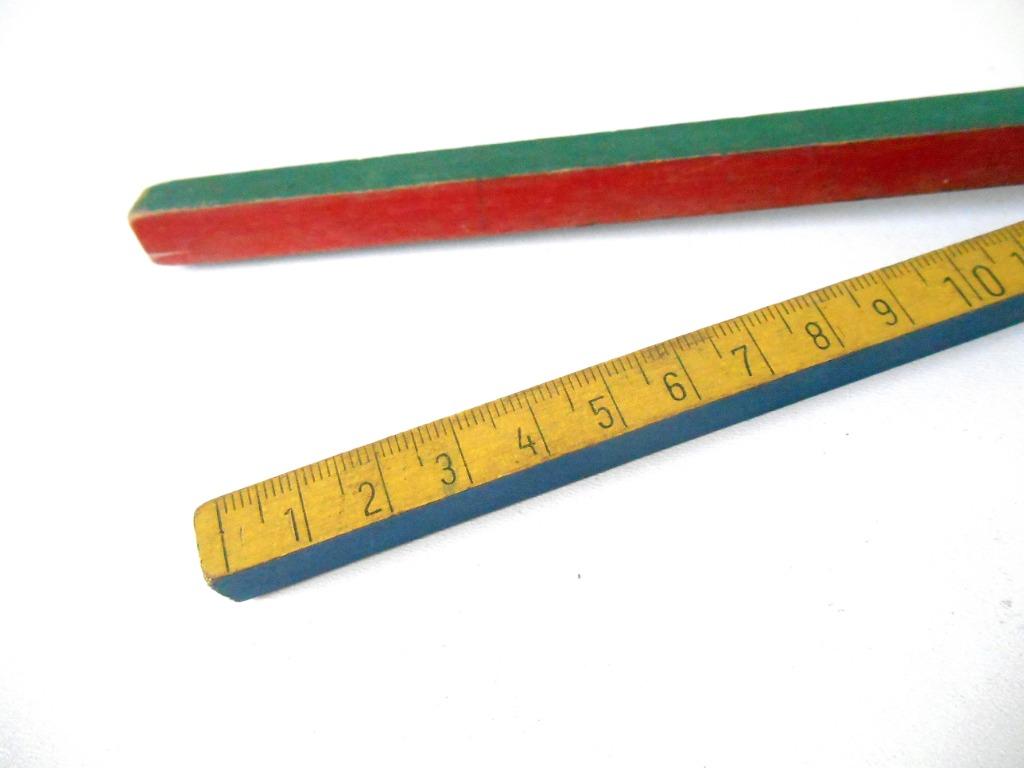 Vintage houten regel of liniaal, Ophalen of Verzenden