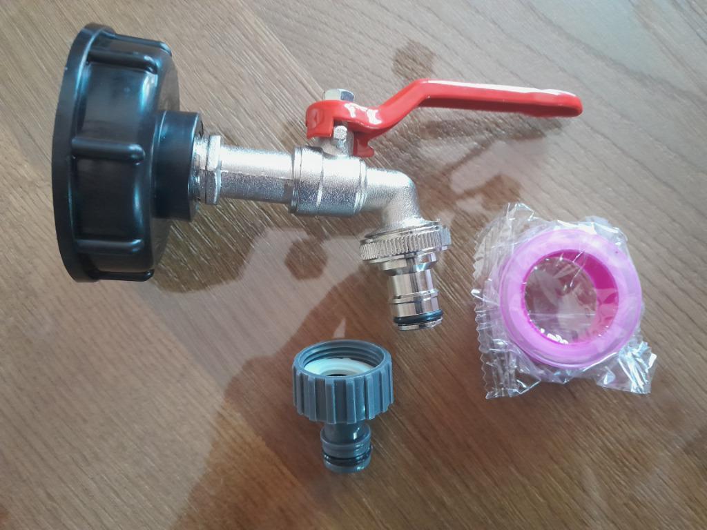 ibc adapters met kraan, Tuin en Terras, Regentonnen, Nieuw, Kunststof, Minder dan 75 liter, Met kraantje, Ophalen