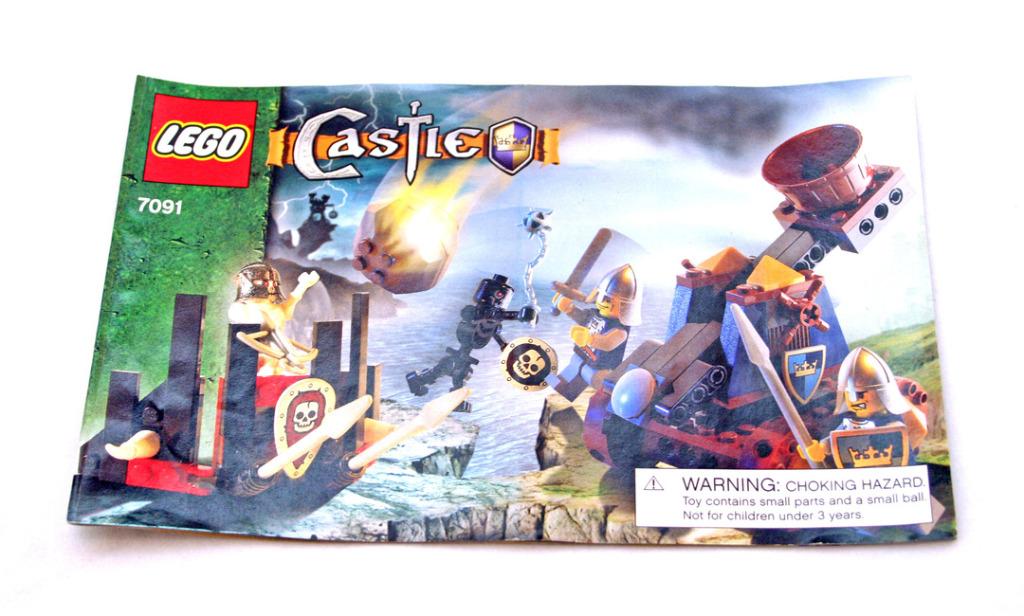 LEGO Castle Fantasy Era 7091 Knights' Catapult Defense, Ophalen of Verzenden, Zo goed als nieuw, Complete set, Lego