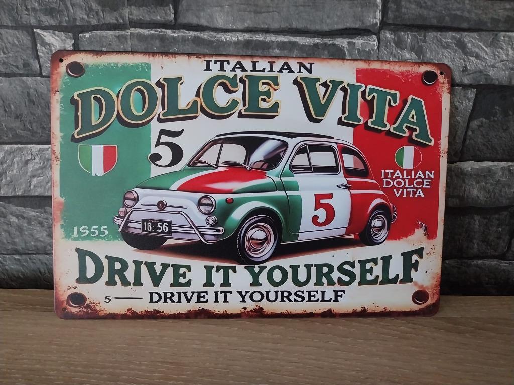 plaque métal de décoration FIAT 500, Enlèvement ou Envoi, Neuf