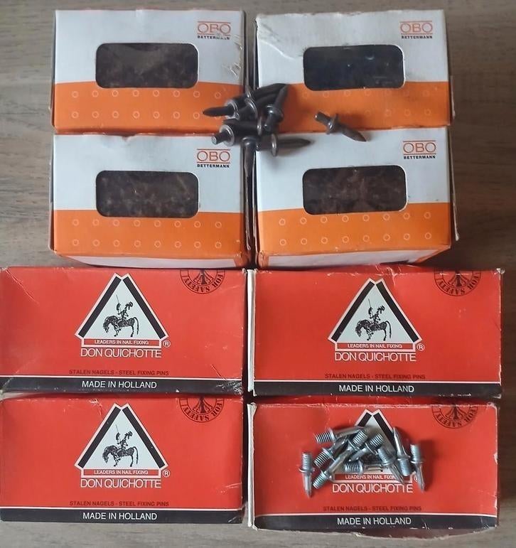 Clous à frapper OBO et Don Quichotte fixpin, Doe-het-zelf en Bouw, IJzerwaren en Bevestigingsmiddelen, Ophalen of Verzenden, Nieuw