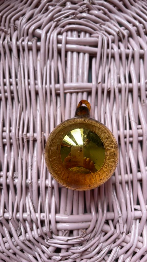 Vintage kerstbal Ajeko, Diversen, Kerst, Ophalen of Verzenden, Gebruikt