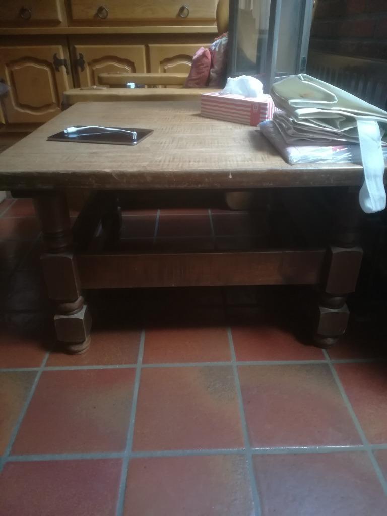 Bijzet / salontafel, Huis en Inrichting, Tafels | Salontafels, Gebruikt, Minder dan 50 cm, 50 tot 100 cm, 50 tot 100 cm, Vierkant