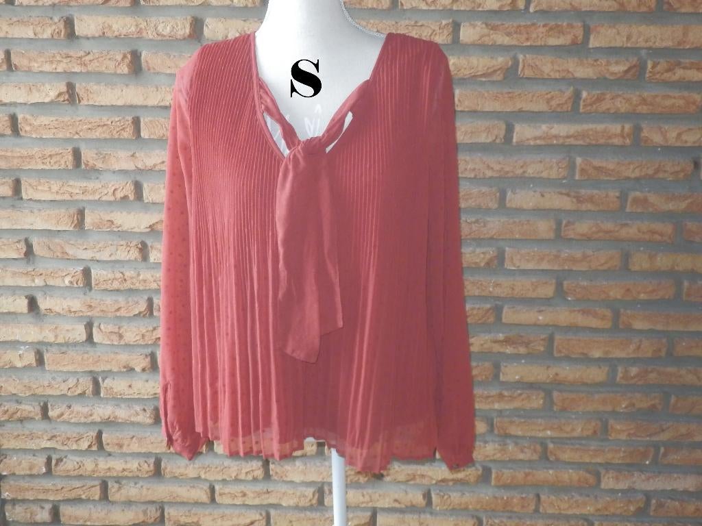 (201)- blouse femme t.S brique - bonobo -, Rouge, Enlèvement ou Envoi, Taille 36 (S), Comme neuf