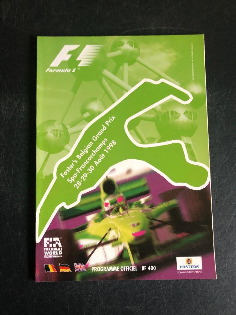 programme 1998 Grand Prix Belgique F1 Atomium, Collections, Enlèvement ou Envoi