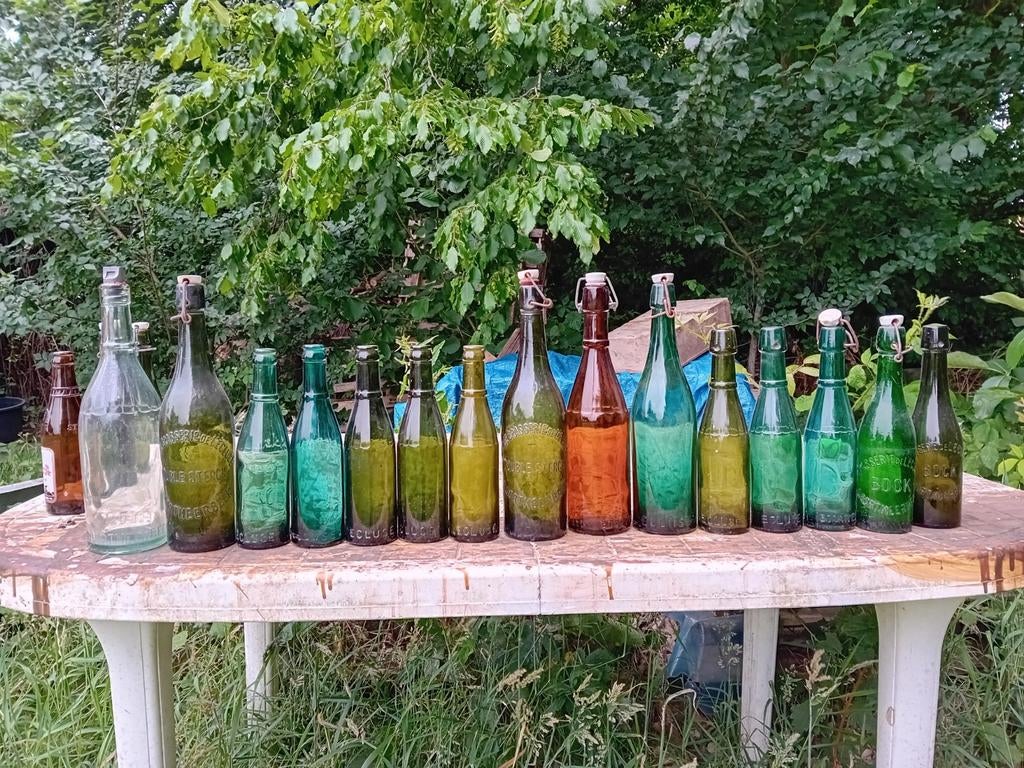 Oude bierflessen brouwerij L'Ecluse het sas Boortmeerbeek, Verzamelen, Ophalen of Verzenden