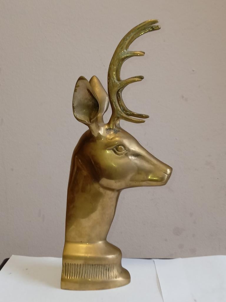 Verguld bronzen hert, Antiek en Kunst, Ophalen of Verzenden, Brons