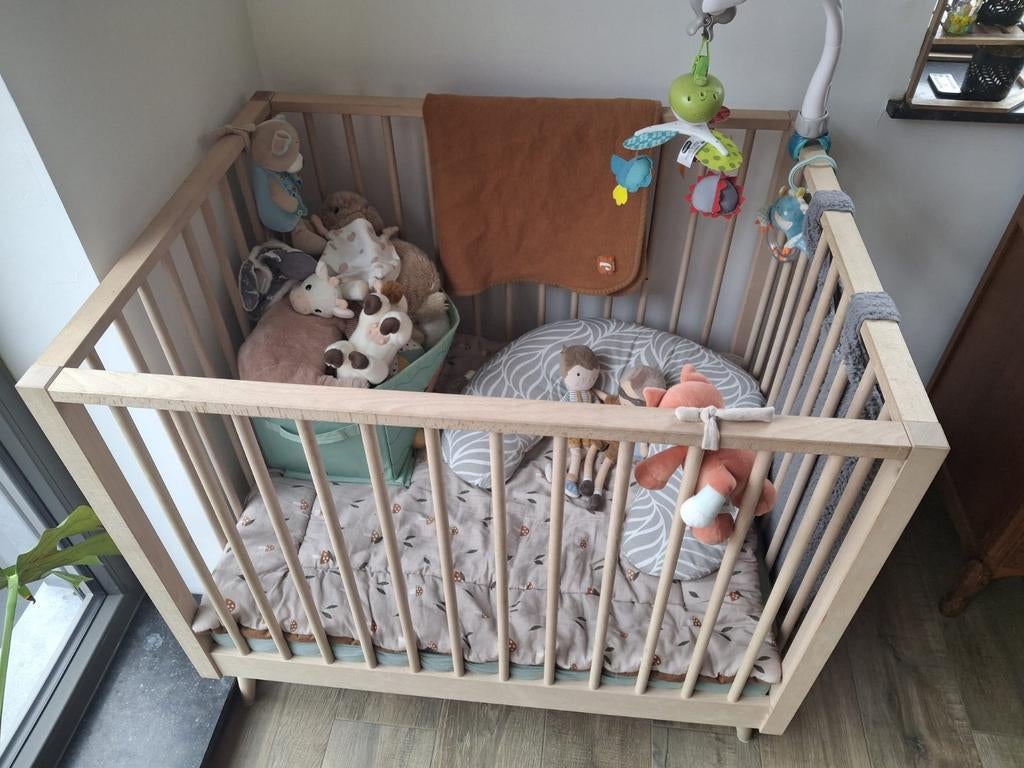 Park uit hout gemaakt, Ophalen, Zo goed als nieuw, Rechthoekig, In hoogte verstelbaar