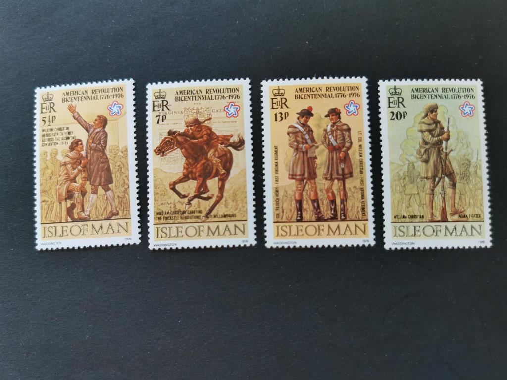 Île de Man 1976 - 200 ans de la Révolution américaine **, Enlèvement ou Envoi, Autres pays, Non oblitéré