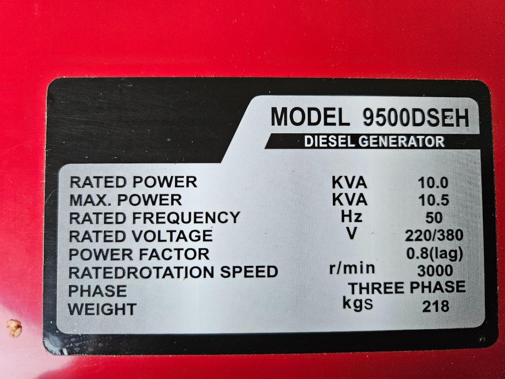 Stroomgroep diesel 10 kva, Ophalen, Dieselolie, Geluidgedempt, Zo goed als nieuw