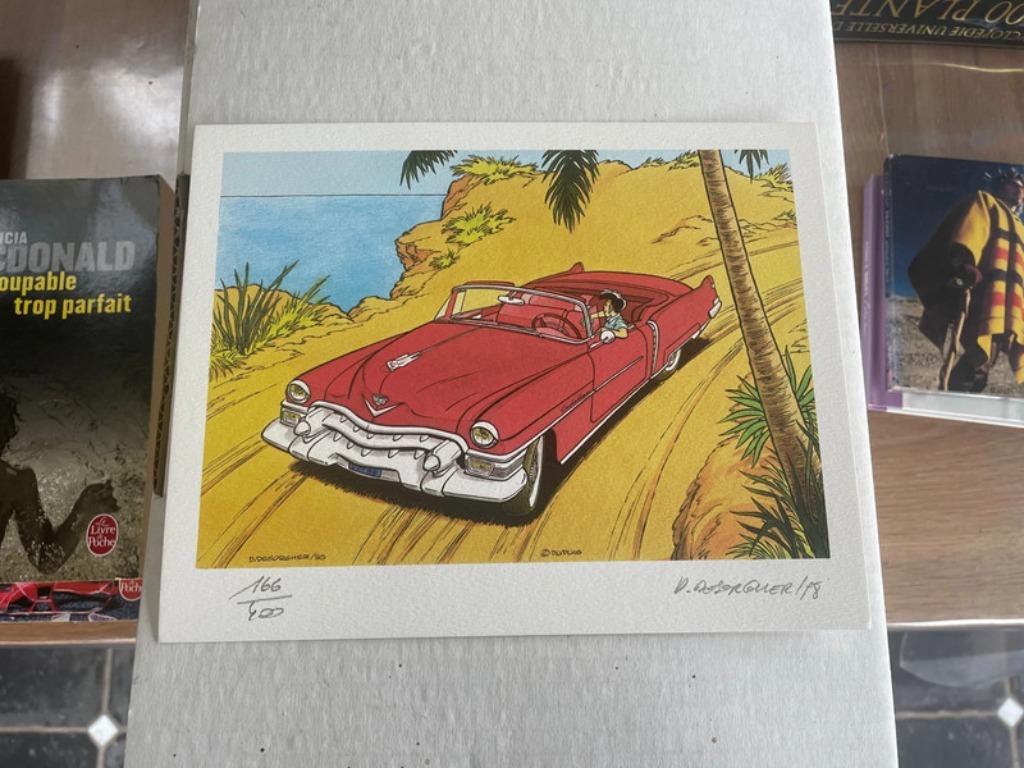 Ex libris desorgher Jimmy Tousseul red cadillac 1998, Eén stripboek, Ophalen of Verzenden, Zo goed als nieuw, Dupuis