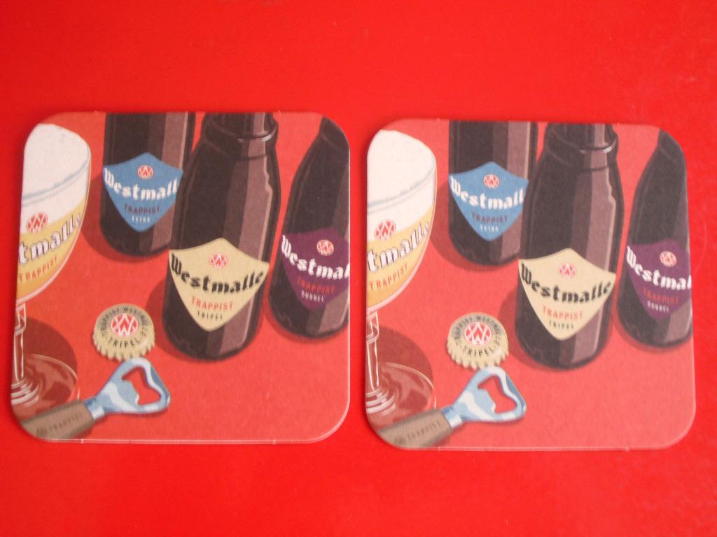 2 SOUS - BOCKS rouge ** WESTMALLE **, Enlèvement ou Envoi, Neuf, Sous-bock, Autres marques