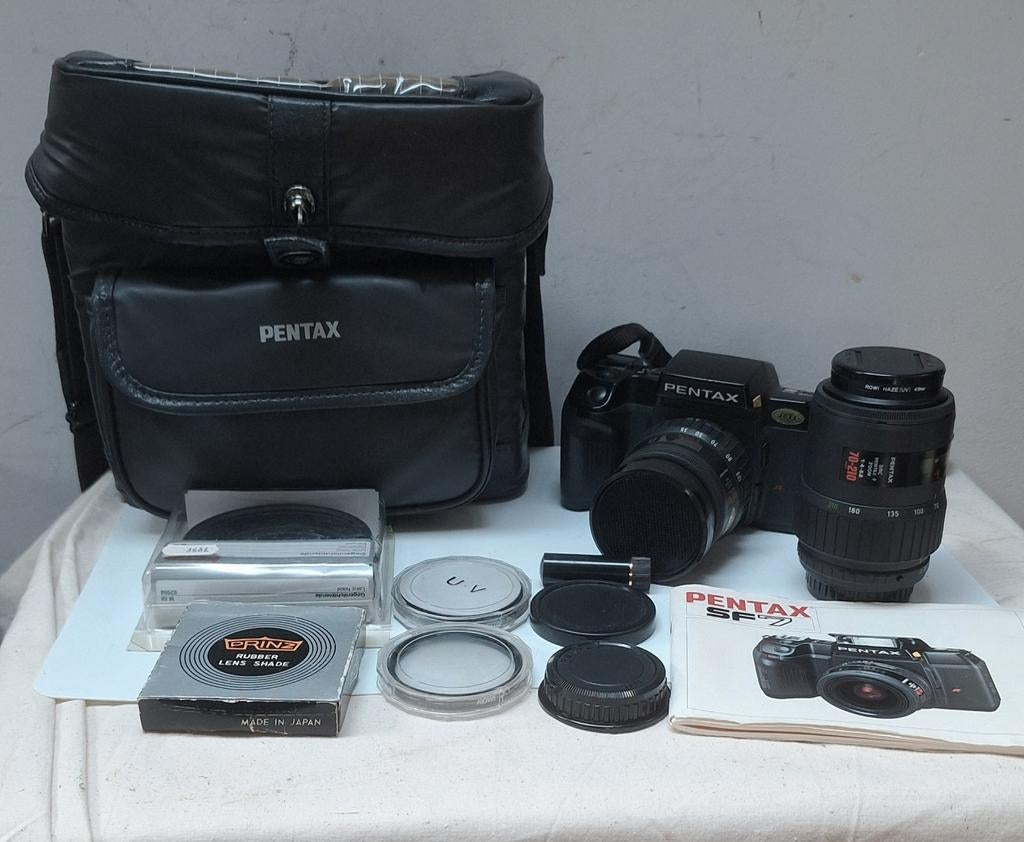 Pentax SF7-camera + 2 lenzen en accessoires, Ophalen of Verzenden, Pentax