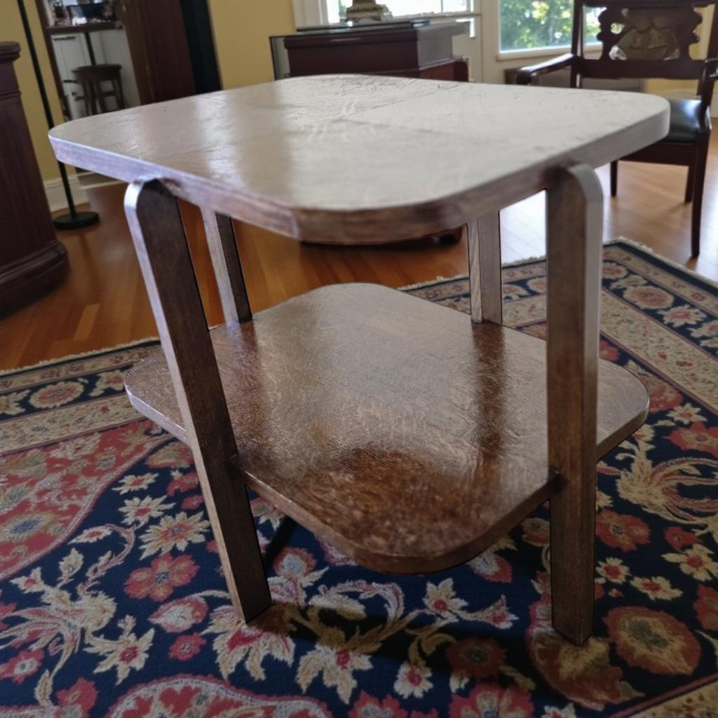 Vintage houten art deco bijzettafel / sidetable, Antiek en Kunst, Ophalen of Verzenden