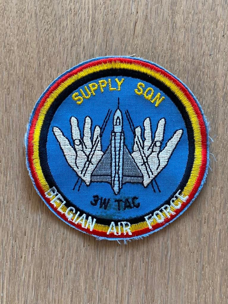 Belgian Air Force - 3 W TAC - SUPPLY SQN, Verzamelen, Ophalen of Verzenden, Gebruikt, Patch, Badge of Embleem