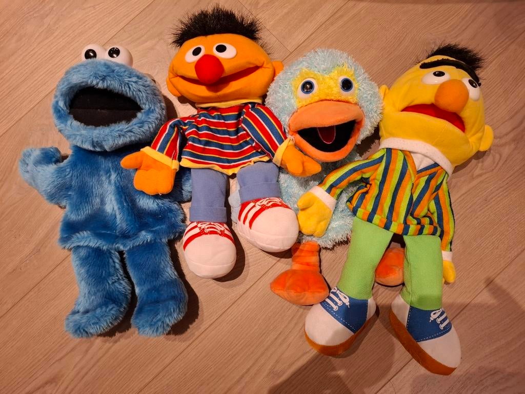 Echte Sesamstraat handpoppen (4 stuks), Ophalen, Zo goed als nieuw