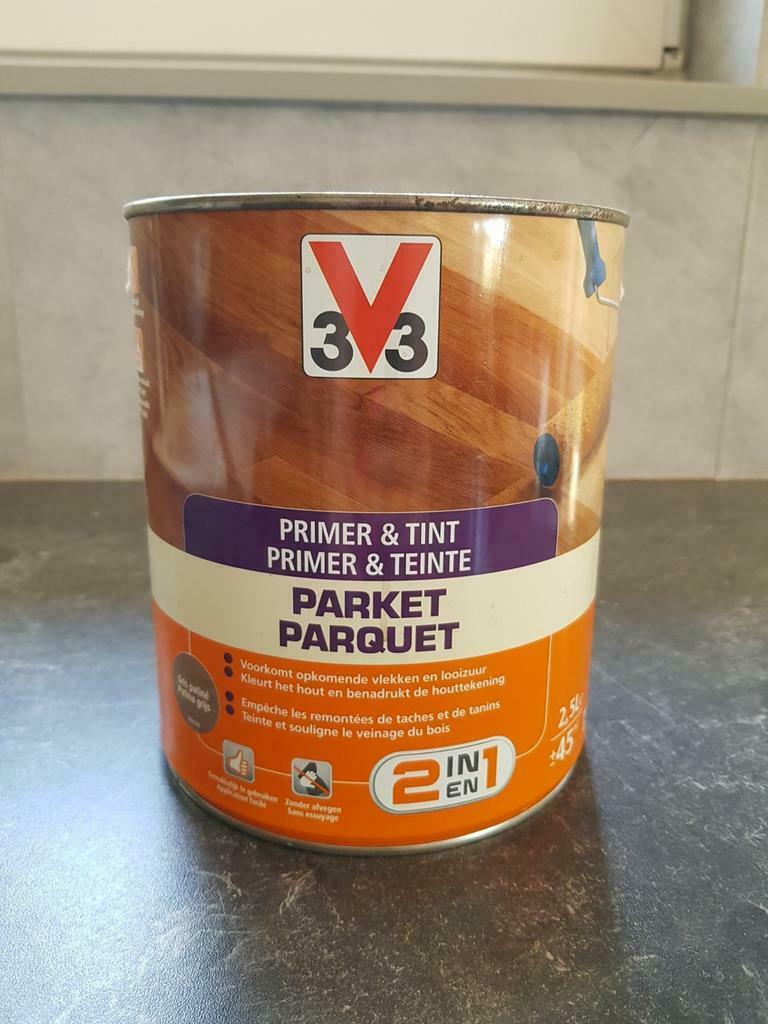 Primer parquet teinté gris 3V3, Enlèvement ou Envoi, Comme neuf