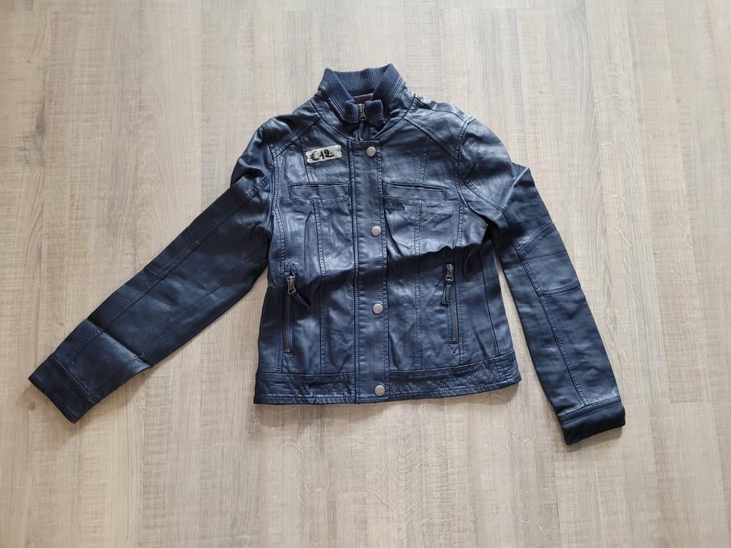 Biker jas Bel & Bo maat 140 blauw, Meisje, Ophalen of Verzenden, Jas, Bel en Bo