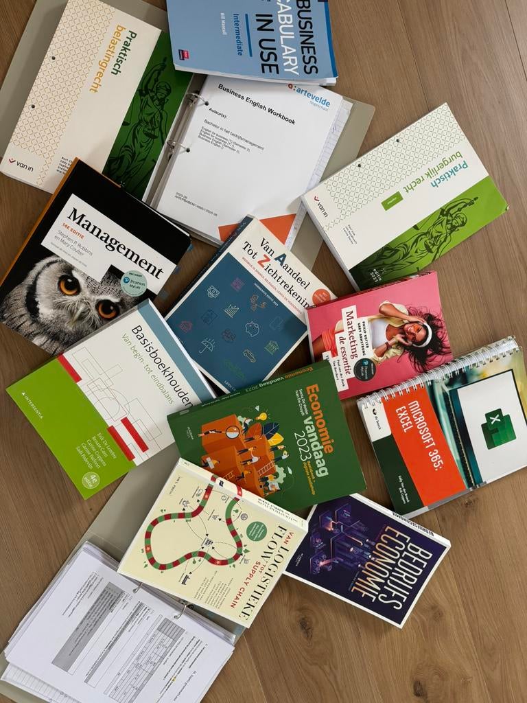 Bedrijfsmanagement 1ste jaar boeken/cursussen + samenvatting, Boeken, Studieboeken en Cursussen, Ophalen, Zo goed als nieuw, Hogeschool