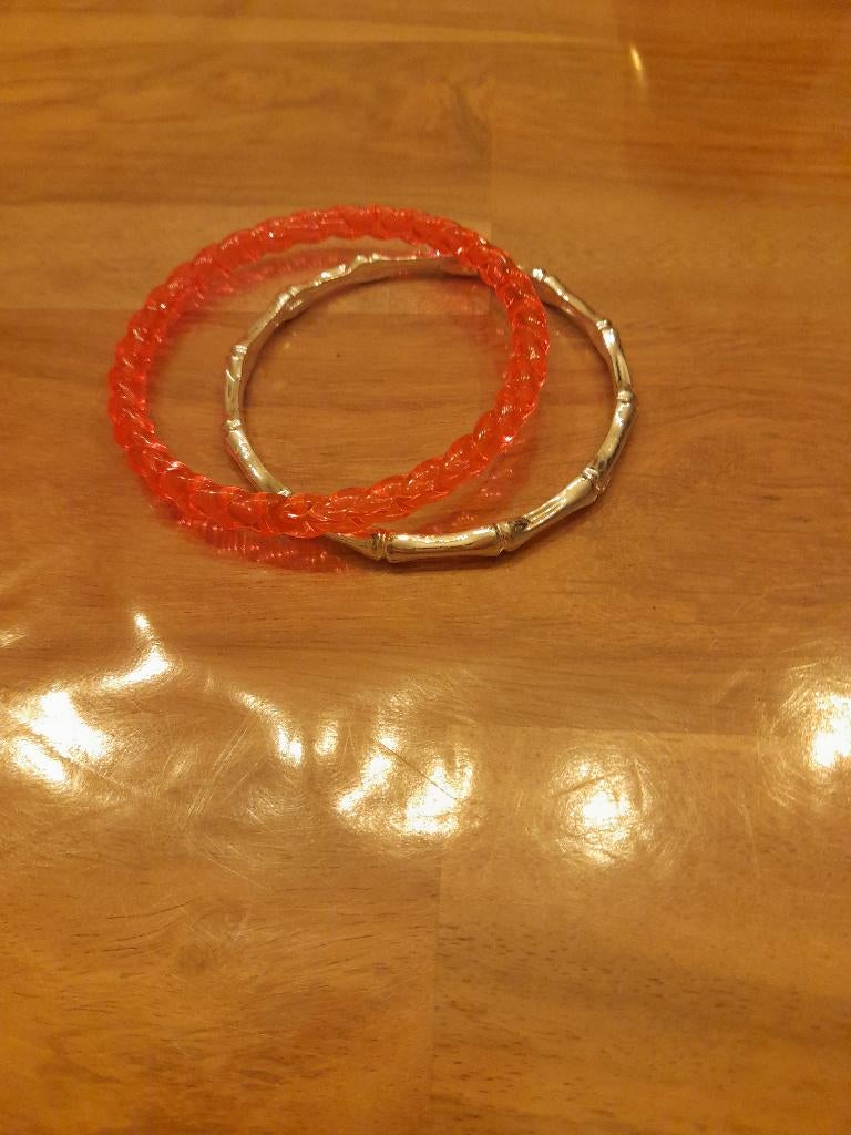Setje armbandjes, Handtassen en Accessoires, Armbanden, Ophalen, Nieuw, Roze, Kunststof of Plastic