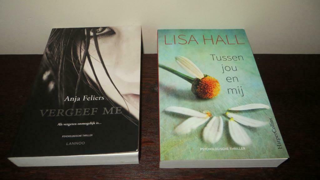 VERGEEF ME / TUSSEN JOU EN MIJ  twee thrillers voor 1 prijs, Ophalen of Verzenden, Zo goed als nieuw, LISA HALL en ANJA FELIERS