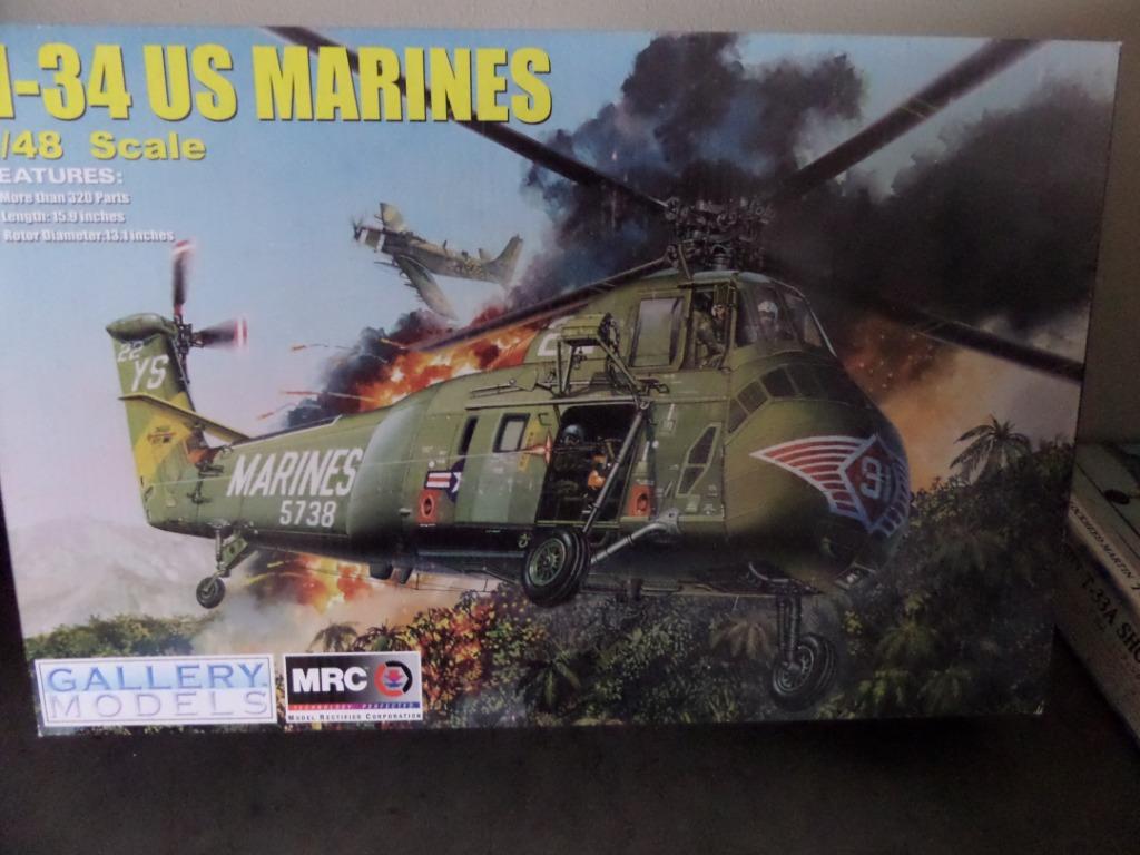 Modelbouw Kit H-34 US Marines, Neuf, Enlèvement ou Envoi, Hélicoptère, Plus grand que 1:72