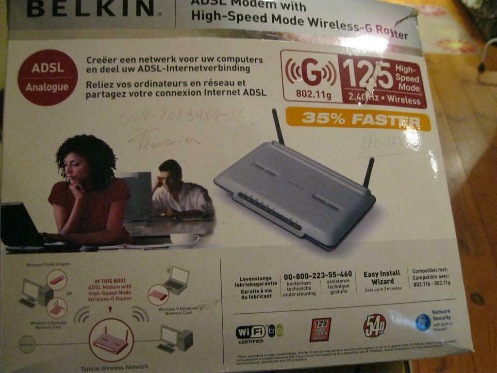 belkin router levenslang gegarandeerd. draadloze G-router 80, Ophalen of Verzenden, Gebruikt