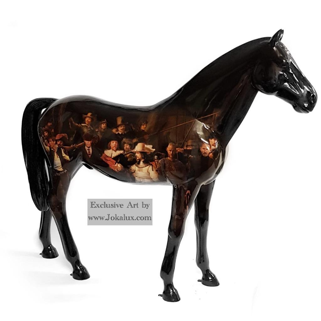 kunst paard beeld Peaky Blinders-Ferrari, Tuin en Terras, Ophalen of Verzenden, Nieuw, Kunststof, Dierenbeeld