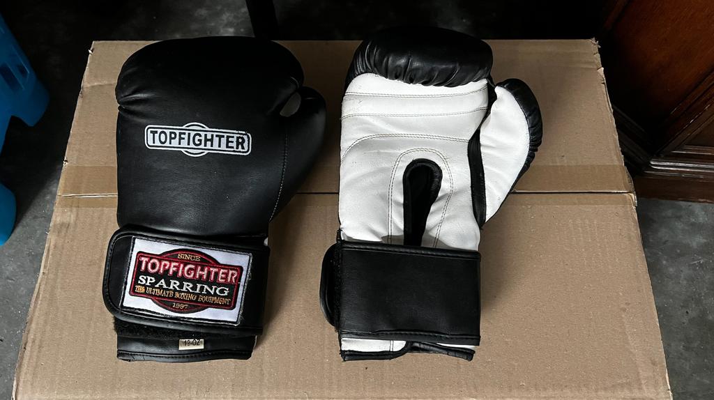 Bokshandschoenen Topfighter sparring, Sport en Fitness, Vechtsporten en Zelfverdediging, Zo goed als nieuw, Overige, Vechtsportmaterialen