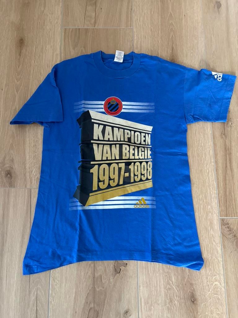 T-shirt kampioen Club Brugge - 1996-1997 - Adidas - Maat M, Enlèvement, Utilisé, Maillot