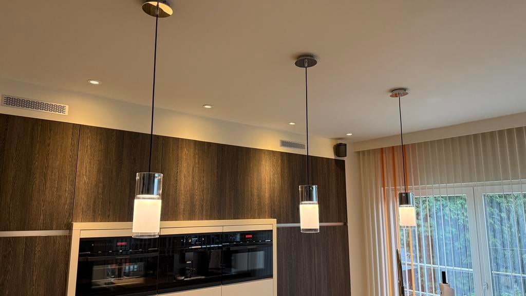 Lampes à pendule, Maison & Meubles, Lampes | Suspensions, 75 cm ou plus, Enlèvement ou Envoi, Comme neuf, Verre