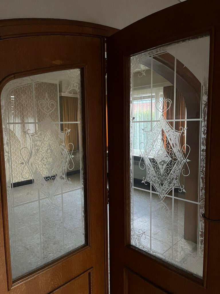 Driedelige glazen binnendeur met glas: 2,36 breedte, Doe-het-zelf en Bouw, Deuren en Vliegenramen, Nic.debruyne@gmail.com, 120 cm of meer