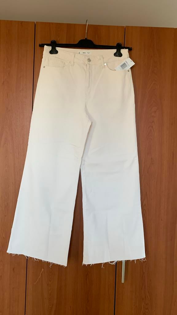 Jeans/culotte Mango, maat 42, ecru/beige, nieuw !, Kleding | Dames, Broeken en Pantalons, Mango, Beige, Maat 42/44 (L), Nieuw