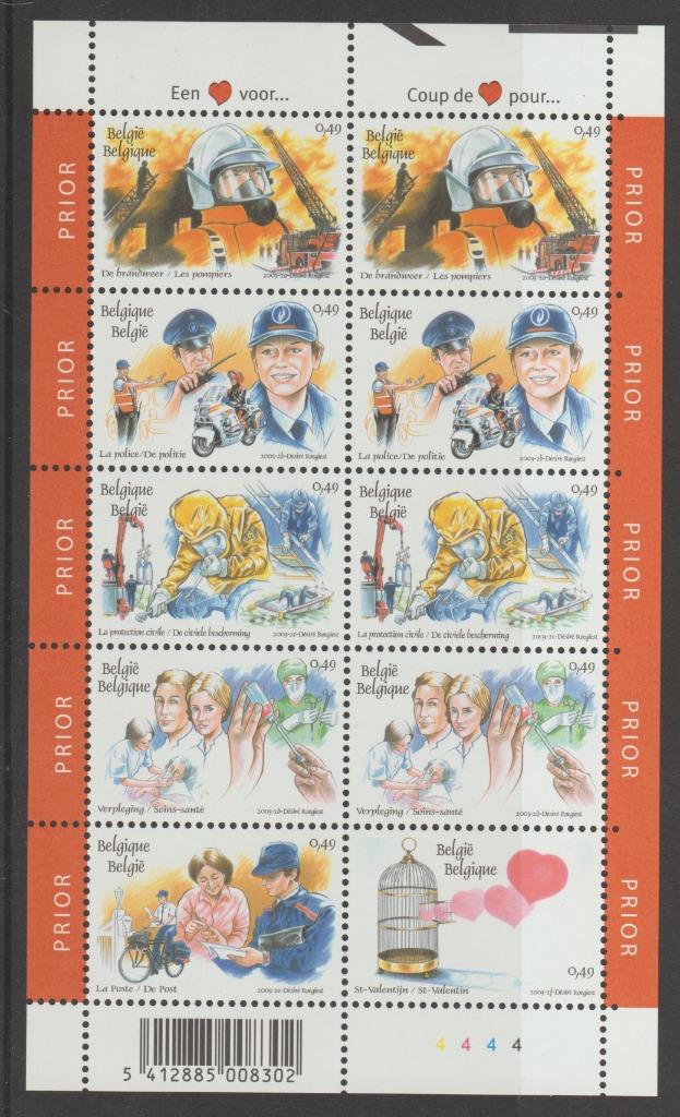 België 2003 Vel 'een hart voor' thema zie beschrijving **, Verzenden, Orginele gom, Postfris, Postfris