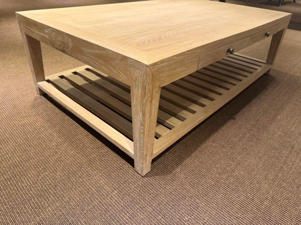 Eiken salontafel, Ophalen, Eikenhout, Rechthoekig, Landelijk