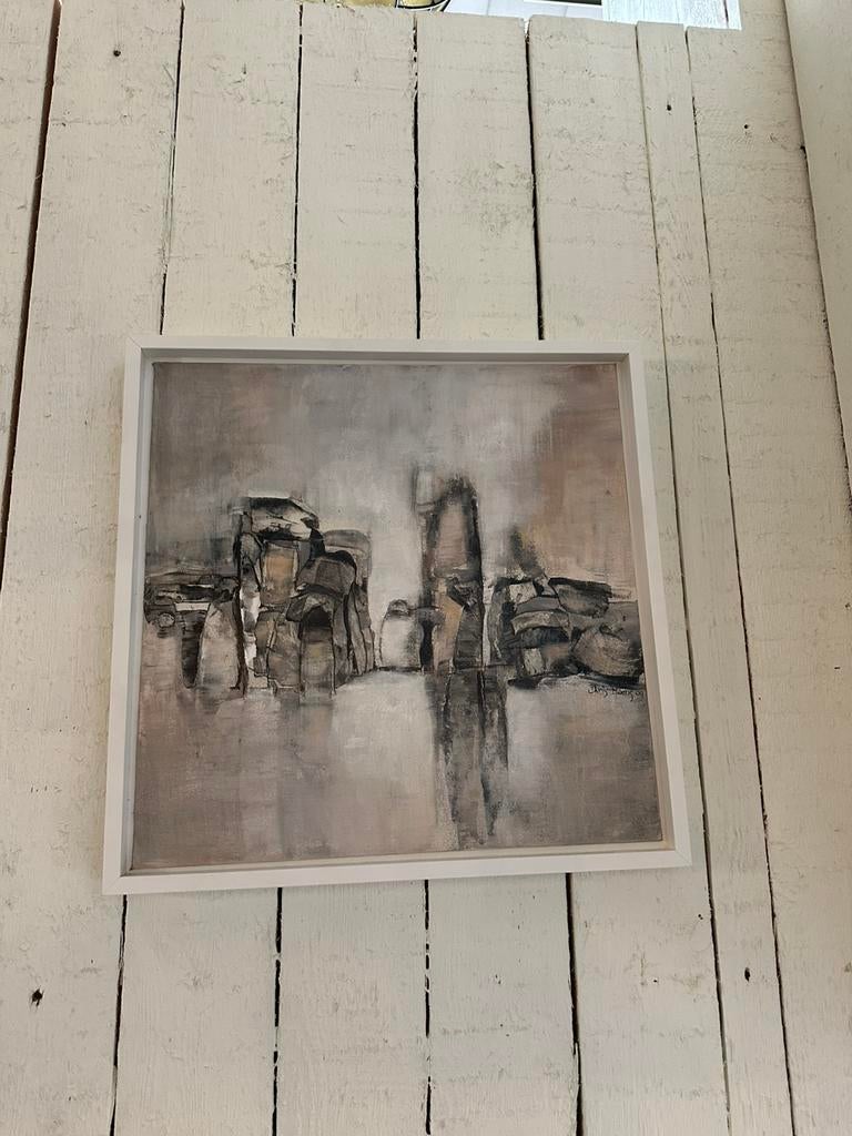 Abstract schilderij — Gesigneerd Chris Moens (2009), Antiek en Kunst, Ophalen of Verzenden