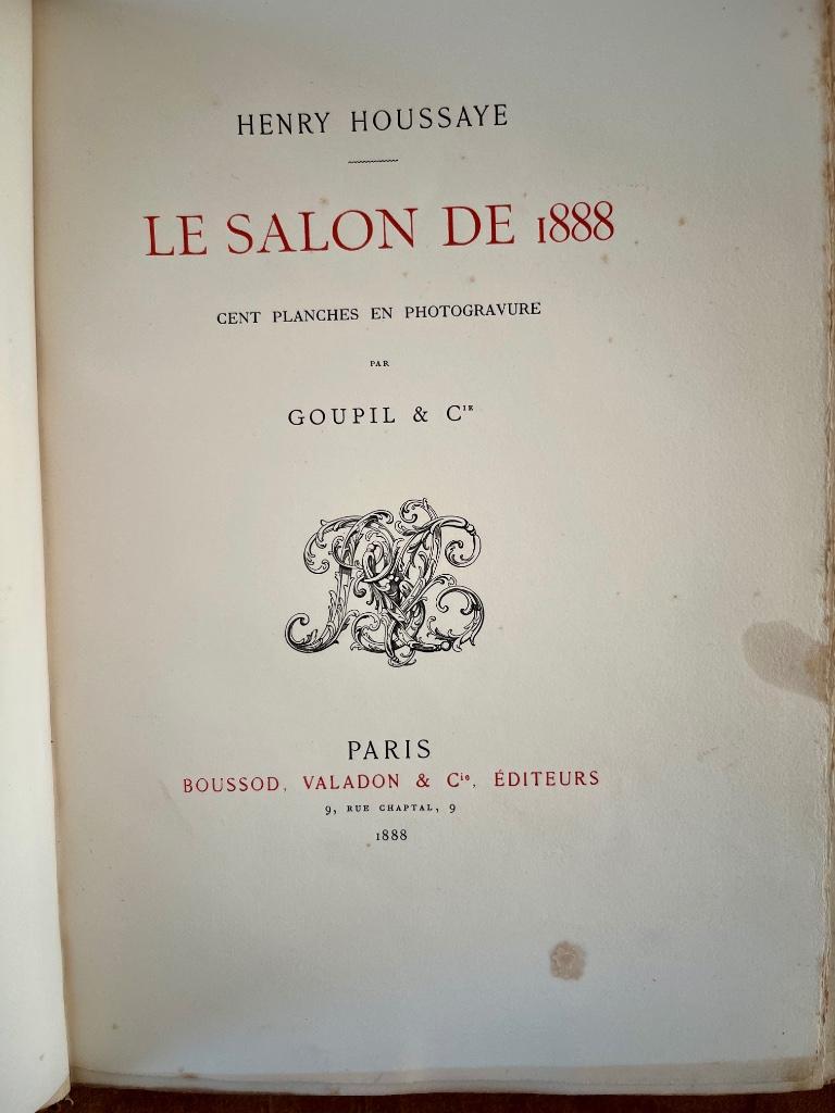Salon de 1888, Enlèvement ou Envoi, Utilisé, Henry Houssaye