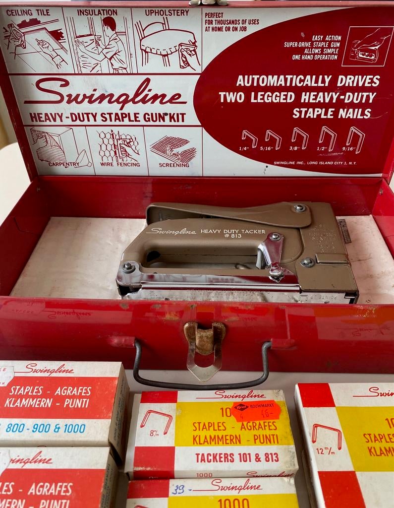 Staple gun nieten Assortiment in opbergkoffer swingline, Ophalen