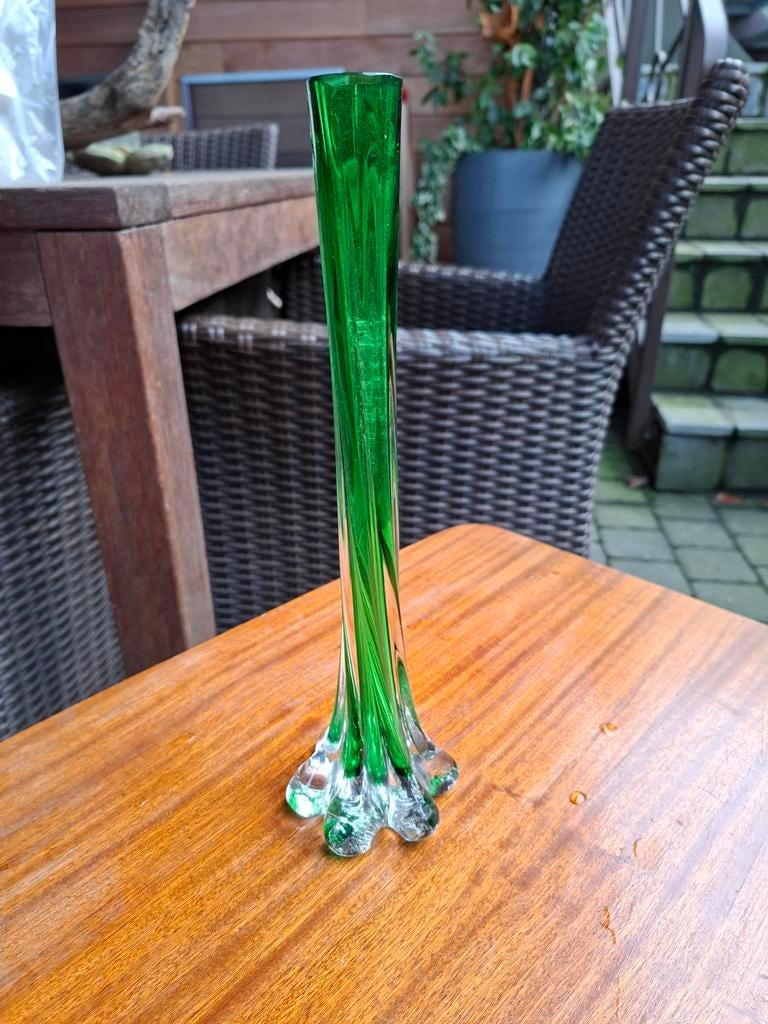 Vase soliflore ancien vert, Enlèvement ou Envoi, Vert