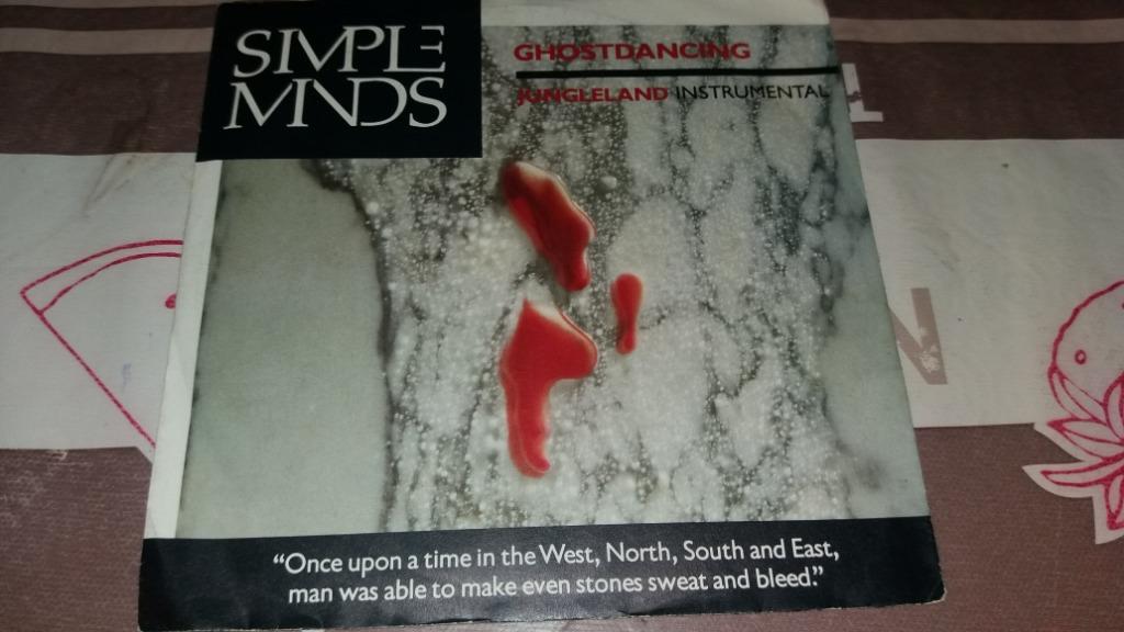 disque vinyl 45 tours Simple Minds ‎– Ghostdancing, Cd's en Dvd's, Ophalen of Verzenden, Zo goed als nieuw, Poprock