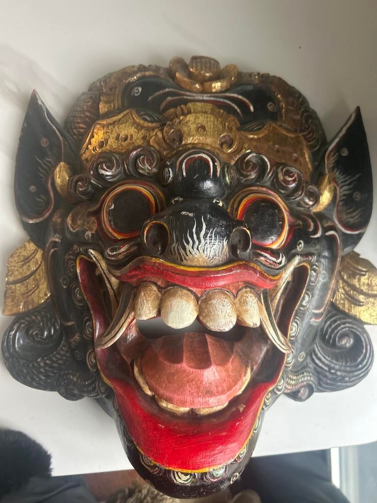 Grote Handgesneden Balinese Barong Masker  – Indonesië, Enlèvement, Comme neuf