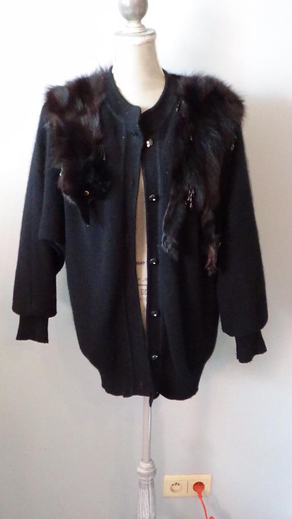 Vintage vest-jasje, uniek stuk, Kleding | Dames, Maat 38/40 (M), Zwart, Ophalen of Verzenden, Zo goed als nieuw