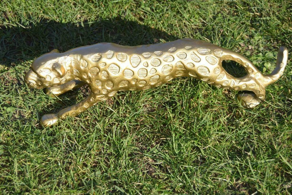 Superbe panthère en fonte d'aluminium patinée bronze 42 cm, Enlèvement ou Envoi, Neuf