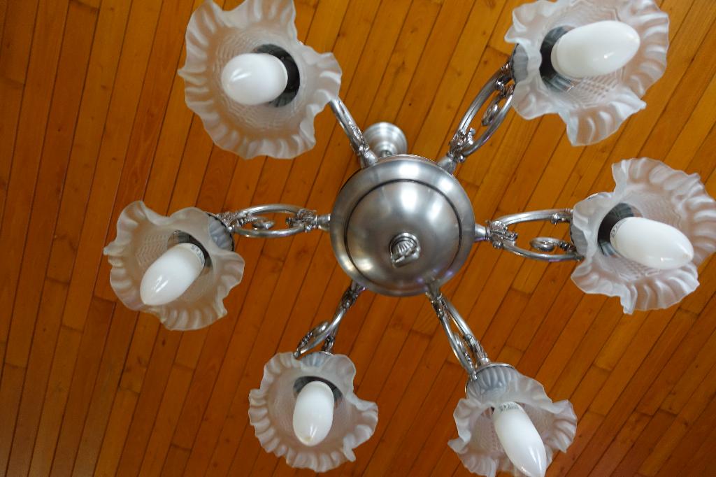 LUSTRE EN ETAIN, Enlèvement, Comme neuf, Métal
