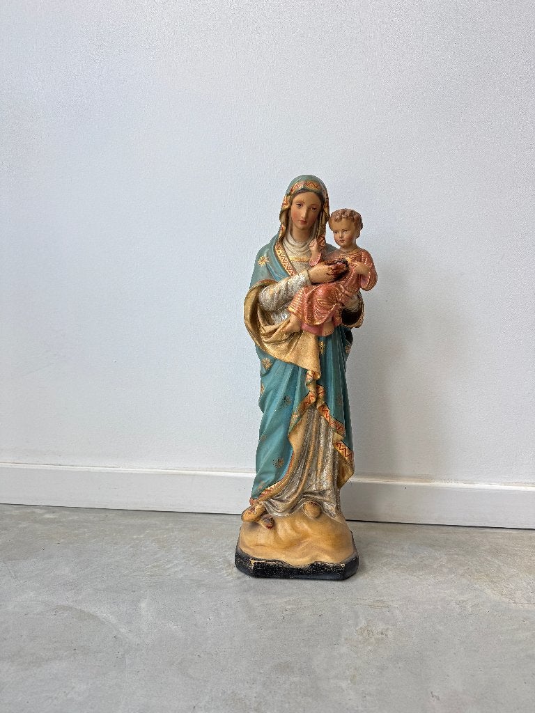 Vintage beeld maria met jezus, Ophalen