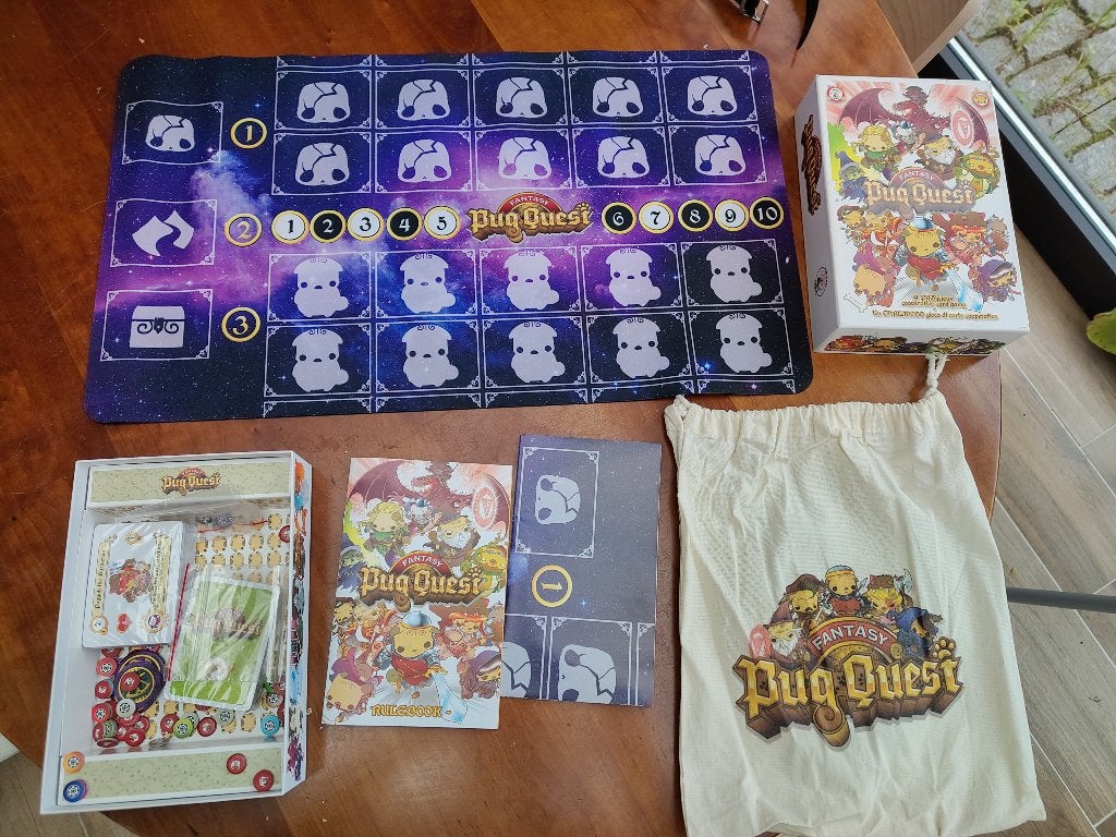 Fantasy Pug Quest, Hobby en Vrije tijd, Gezelschapsspellen | Bordspellen, Een of twee spelers, Ophalen of Verzenden, Zo goed als nieuw