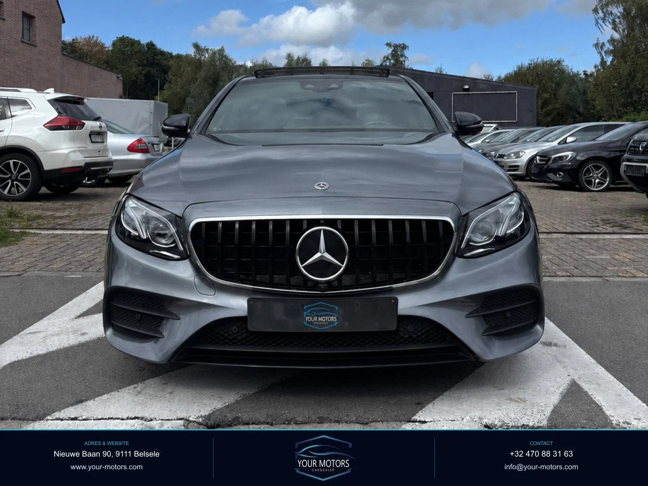 MercedesBenz E200d AMG/PANO/BURMESTER 9G-Tronic, Autos, Argent ou Gris, Achat, Entreprise, Carnet d'entretien