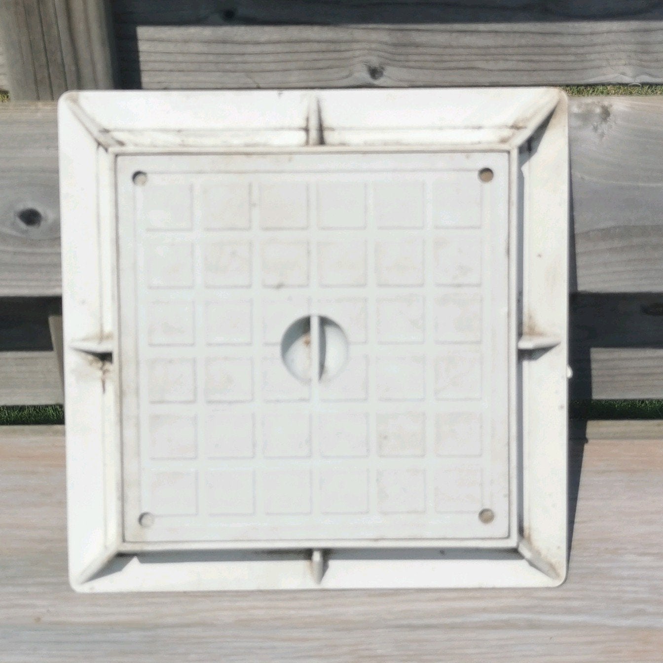 couvercle de trou d'inspection en plastique, Bricolage & Construction, PVC, Comme neuf, Évacuation, Enlèvement
