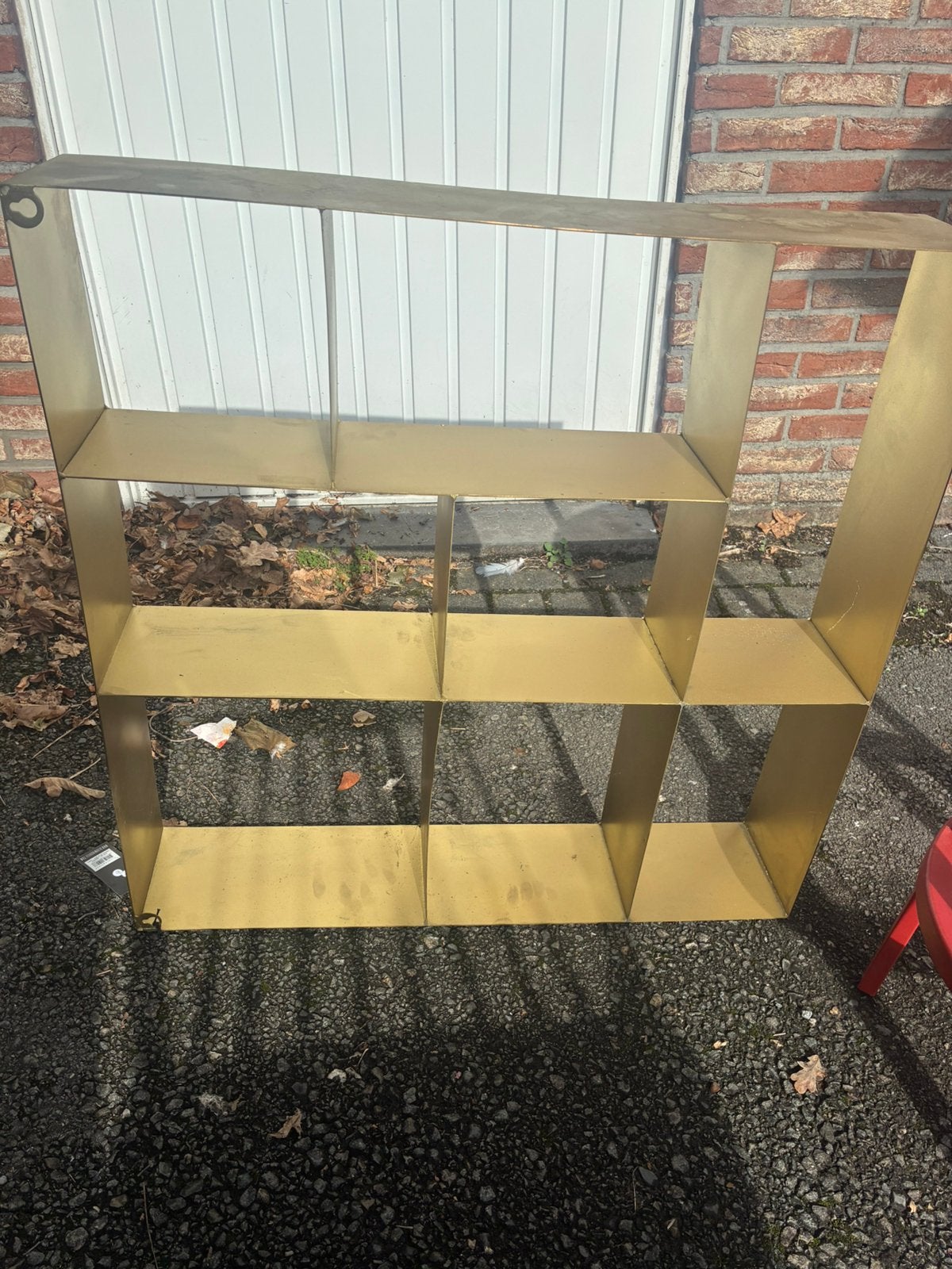 Wandrek/boekenrek gold plated, Huis en Inrichting, Ophalen, Gebruikt, 100 tot 150 cm, Minder dan 150 cm