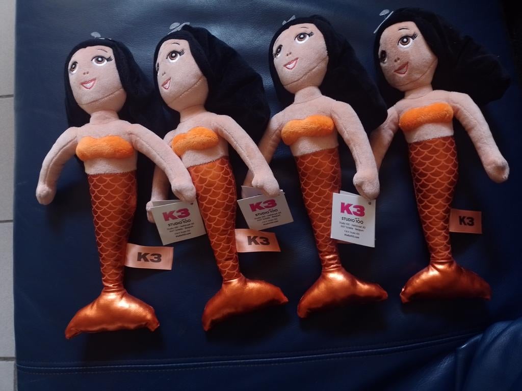 K3 Marthe 4 knuffelpoppen zeemeerminnen 30 cm, Kinderen en Baby's, Speelgoed | Knuffels en Pluche, Ophalen of Verzenden, Nieuw
